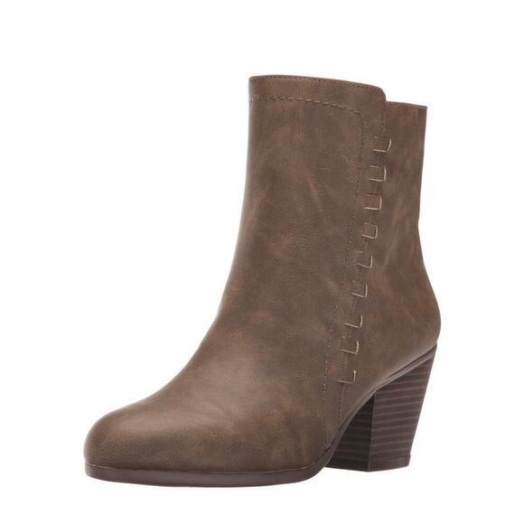 Aerosoles Women's Vitality Boot Faux Leather ankle booties memory foam SZ 10 tan - Picture 1 of 10
